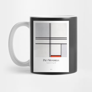 Composition No. 1 Gray-Red with text Mug